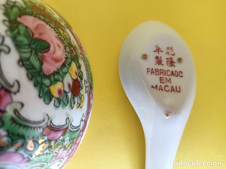 Antig&uuml;edades: CUENCO Y CUCHARA DE PORCELANA MACAU - Foto 4
