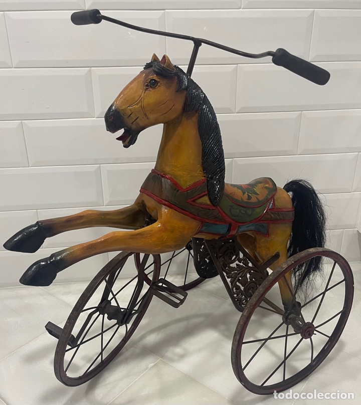 Antig&uuml;edades: IMPRESIONANTE CABALLO TRICICLO ALEM&Aacute;N PPIOS SIGLO XX