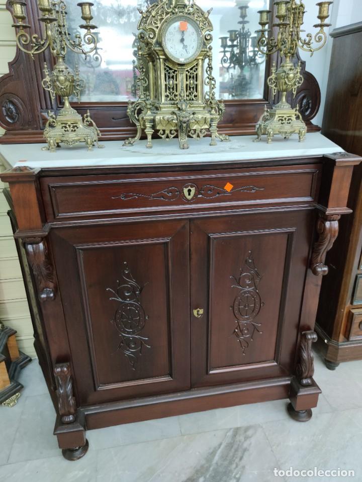 Antig&uuml;edades: Mueble recibidor entred&oacute;s en caoba - Foto 2