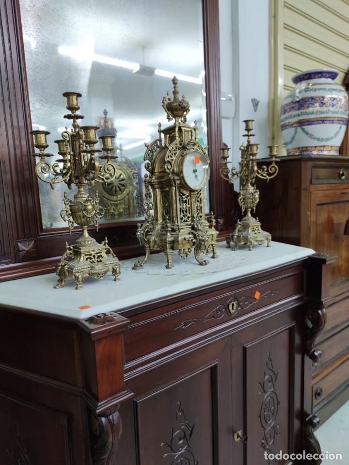 Antig&uuml;edades: Mueble recibidor entred&oacute;s en caoba - Foto 3