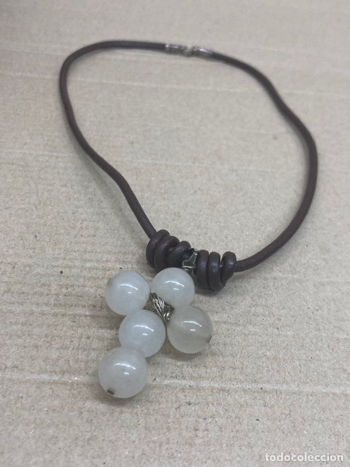 Antig&uuml;edades: Collar de plata cruz - Foto 1
