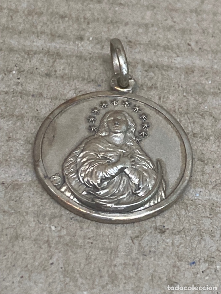 Antig&uuml;edades: Medalla de plata religiosa - Foto 1