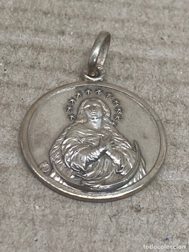 Antig&uuml;edades: Medalla de plata religiosa - Foto 1