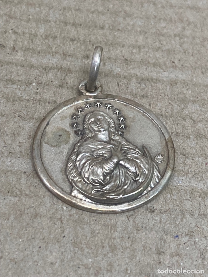 Antig&uuml;edades: Medalla de plata religiosa - Foto 1