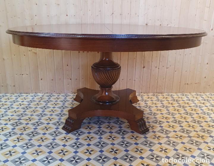 Antig&uuml;edades: CONJUNTO DE MESA EXTENSIBLE Y SILLERIA MADERA DE TEKA - Foto 4