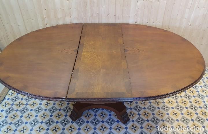 Antig&uuml;edades: CONJUNTO DE MESA EXTENSIBLE Y SILLERIA MADERA DE TEKA - Foto 6