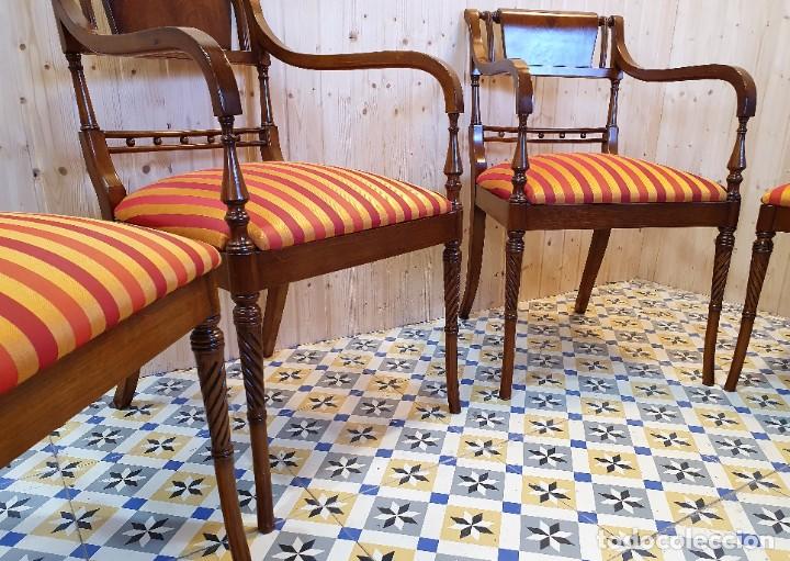 Antig&uuml;edades: CONJUNTO DE MESA EXTENSIBLE Y SILLERIA MADERA DE TEKA - Foto 9