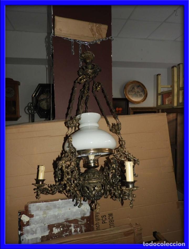 Antig&uuml;edades: LAMPARA QUINQUE ANTIGUA COMPLETA Y FUNCIONANDO - Foto 1