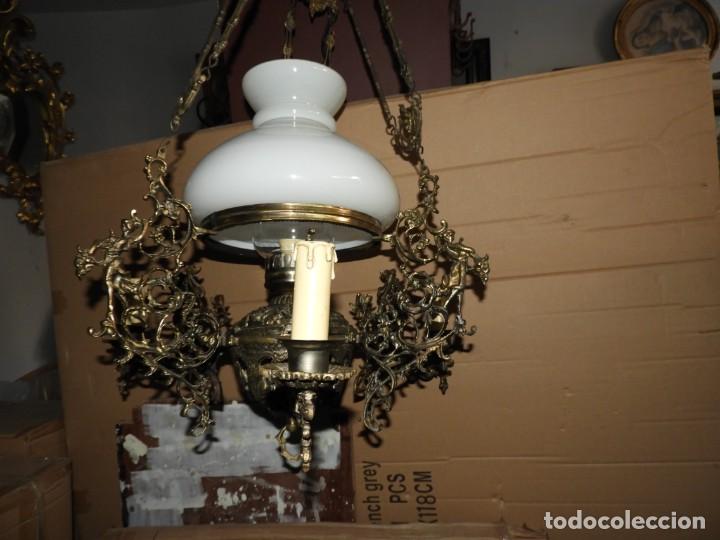 Antig&uuml;edades: LAMPARA QUINQUE ANTIGUA COMPLETA Y FUNCIONANDO - Foto 3
