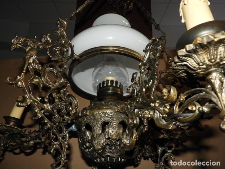 Antig&uuml;edades: LAMPARA QUINQUE ANTIGUA COMPLETA Y FUNCIONANDO - Foto 5