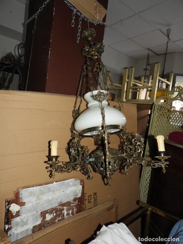 Antig&uuml;edades: LAMPARA QUINQUE ANTIGUA COMPLETA Y FUNCIONANDO - Foto 7