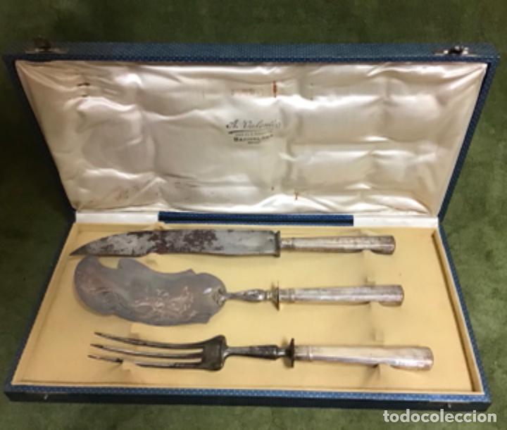 Antig&uuml;edades: ANTIGUO JUEGO DE SERVIR EN PLATA - Foto 1