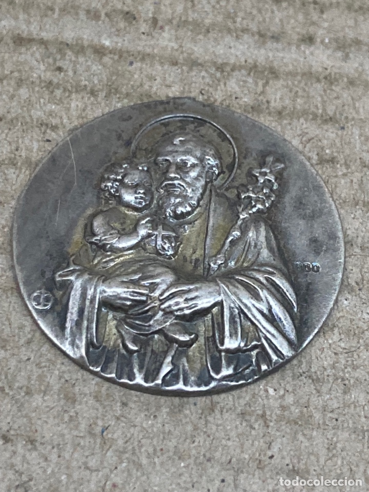 Antig&uuml;edades: Medalla de plata religiosa - Foto 1
