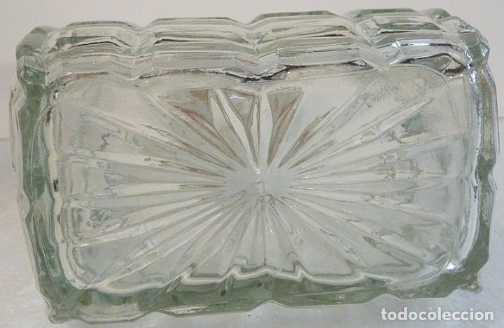 Antig&uuml;edades: BOTELLA LICORERA RECTANGULAR - CRISTAL TALLADO - A&Ntilde;OS 60 - COMO NUEVA - Foto 6