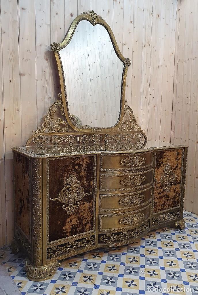 Antig&uuml;edades: DORMITORIO DE BRONCE ESTILO BARROCO A&Ntilde;OS 30 - Foto 4