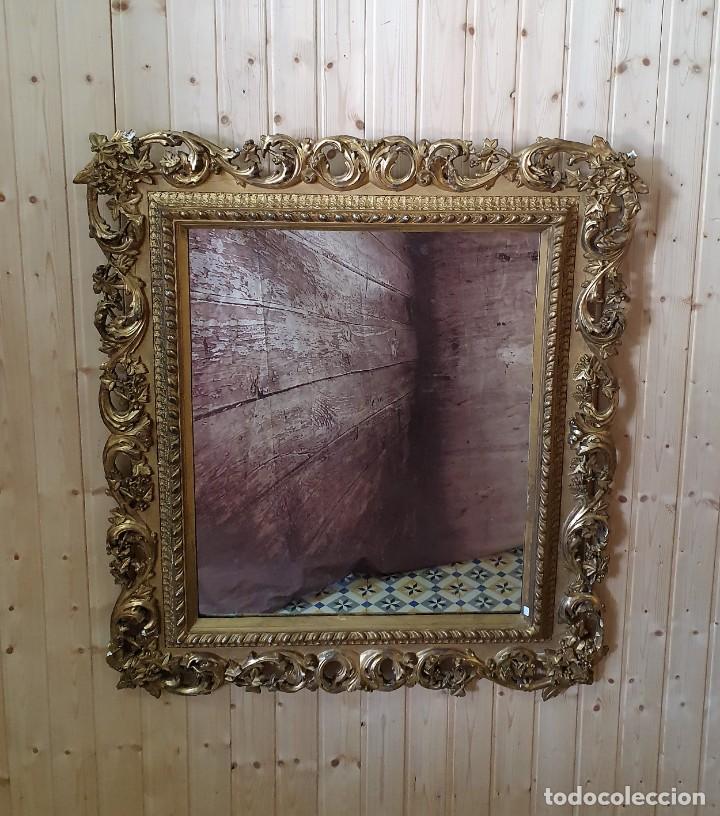 Antig&uuml;edades: ESPEJO EN MADERA TALLADA,ESTILO ROCOCO, S.XX - Foto 2