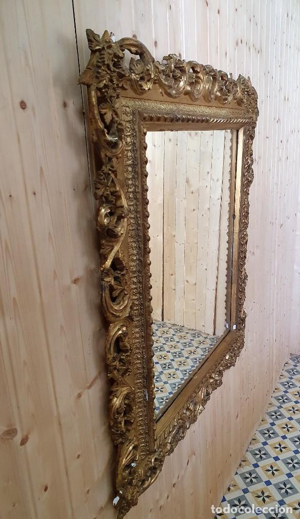 Antig&uuml;edades: ESPEJO EN MADERA TALLADA,ESTILO ROCOCO, S.XX - Foto 3