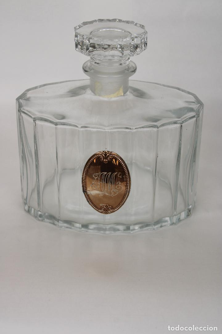 Antig&uuml;edades: botella licorera cristal y plata 925 - Foto 1