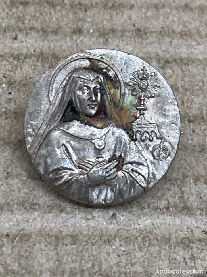 Antig&uuml;edades: Medalla de plata religiosa - Foto 1