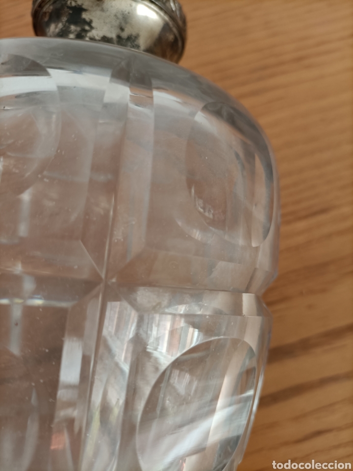 Antig&uuml;edades: Botella de cristal. Tiene la boca taponada. 18 cms - Foto 4