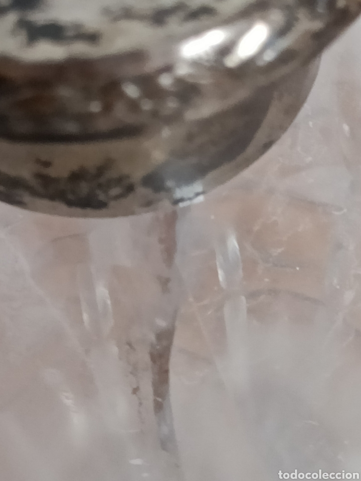 Antig&uuml;edades: Botella de cristal. Tiene la boca taponada. 18 cms - Foto 5