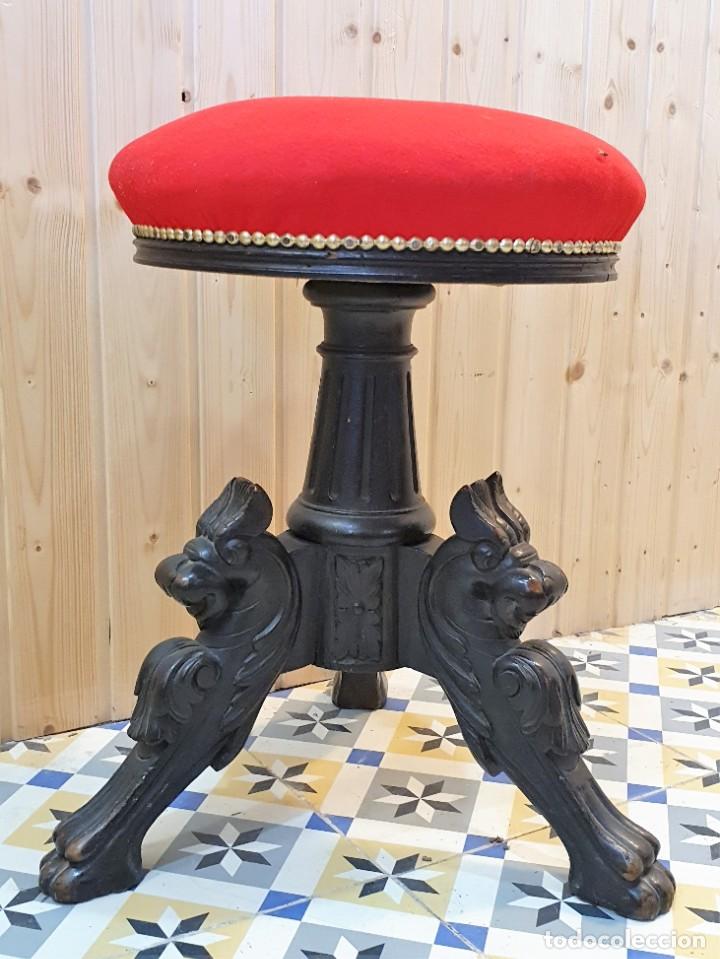 Antig&uuml;edades: TABURETE GIRATORIO - Foto 1