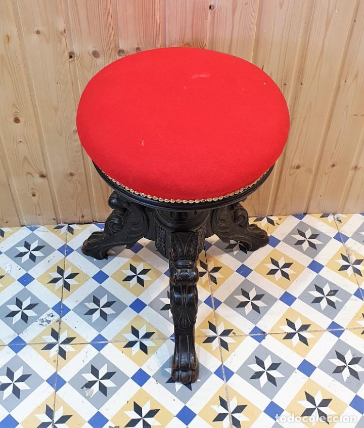 Antig&uuml;edades: TABURETE GIRATORIO - Foto 2