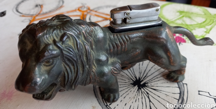 Antig&uuml;edades: ANTIGUO LEON CON ENCENDEDOR - Foto 14