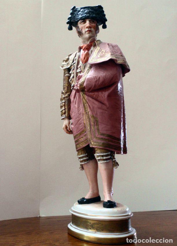 Antig&uuml;edades: Torero Antiguo de Porcelana Algora - Foto 4