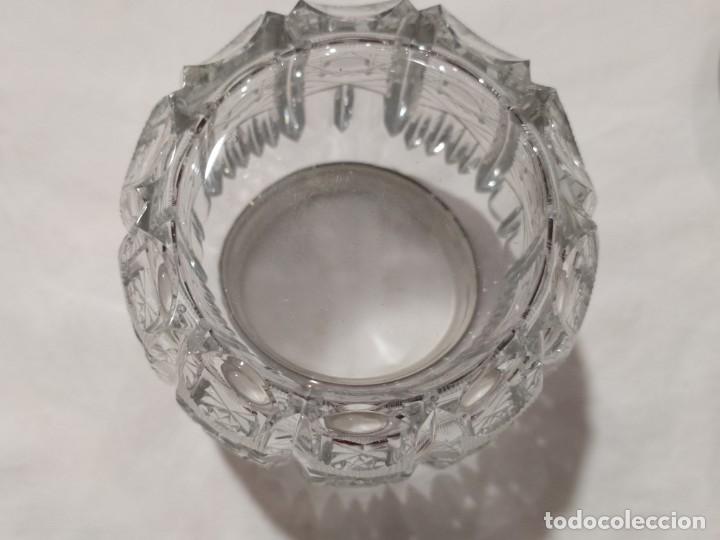 Antig&uuml;edades: TARRO-COMPOTERA DE CRISTAL TALLADO Y PLATA - Foto 3