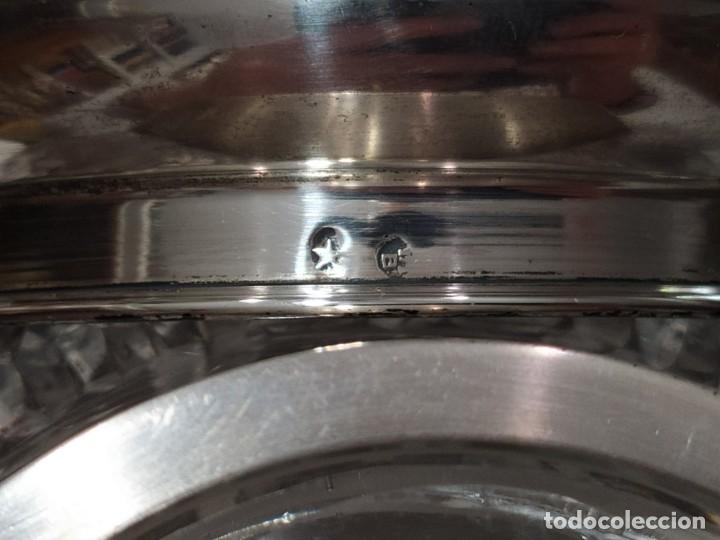 Antig&uuml;edades: TARRO-COMPOTERA DE CRISTAL TALLADO Y PLATA - Foto 4