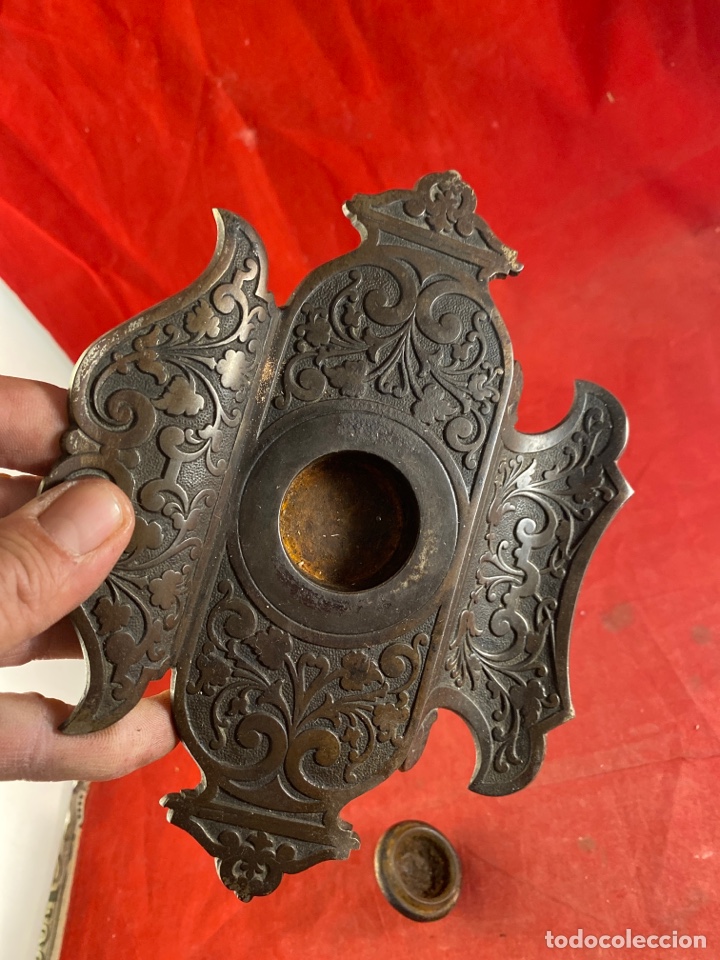 Antig&uuml;edades: Tintero antiguo siglo XIX - Foto 4