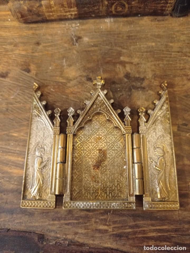 Antig&uuml;edades: capilla icono de viaje. - Foto 2