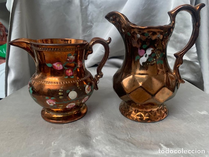 Antig&uuml;edades: PAREJA DE JARRITAS PORCELANA BRISTOL - Foto 1