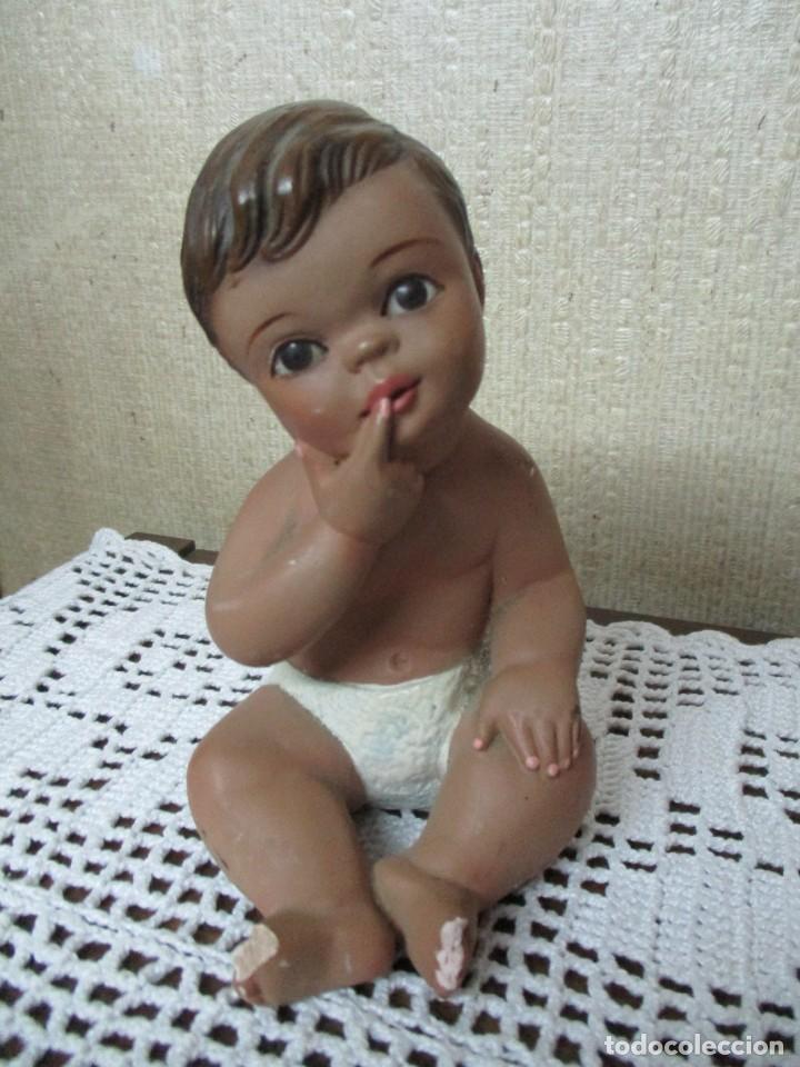 Antig&uuml;edades: ni&ntilde;o jes&uacute;s de estuco - Foto 1