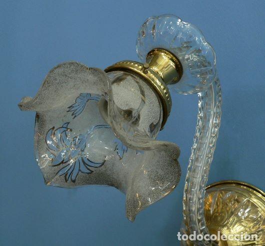 Antig&uuml;edades: APLIQUE CRISTAL CON TULIPA - Foto 3
