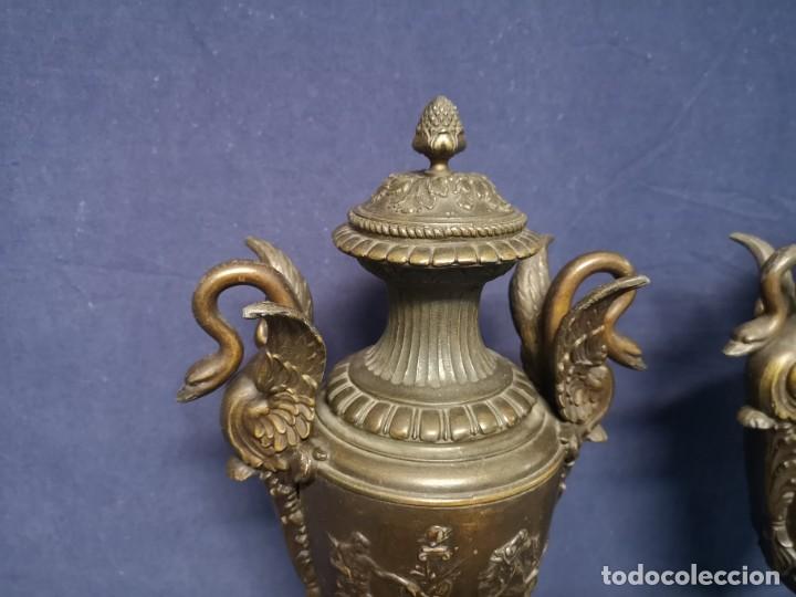 Antig&uuml;edades: PAREJA DE JARRONES FRANCESES IMPERIO - Foto 7