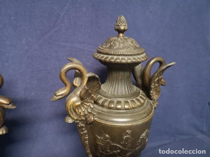 Antig&uuml;edades: PAREJA DE JARRONES FRANCESES IMPERIO - Foto 8