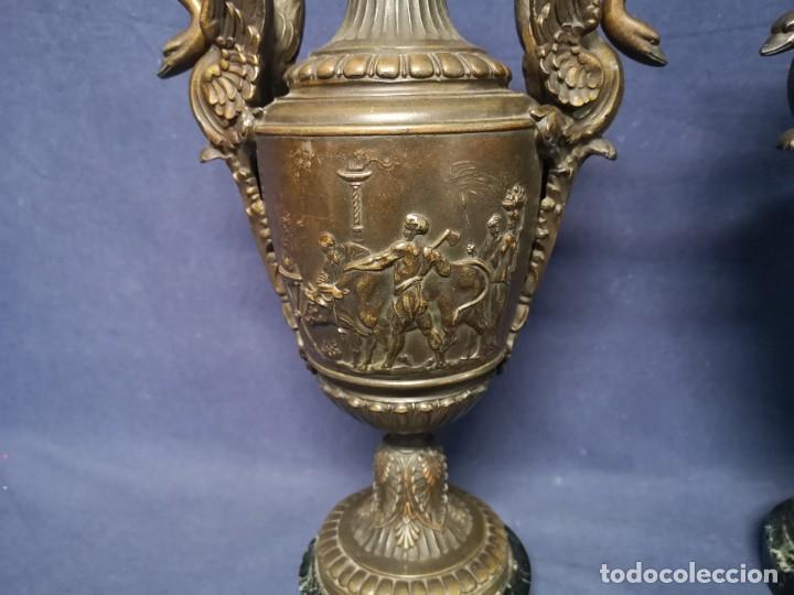 Antig&uuml;edades: PAREJA DE JARRONES FRANCESES IMPERIO - Foto 12