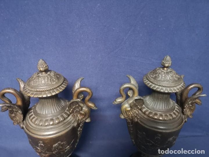 Antig&uuml;edades: PAREJA DE JARRONES FRANCESES IMPERIO - Foto 18