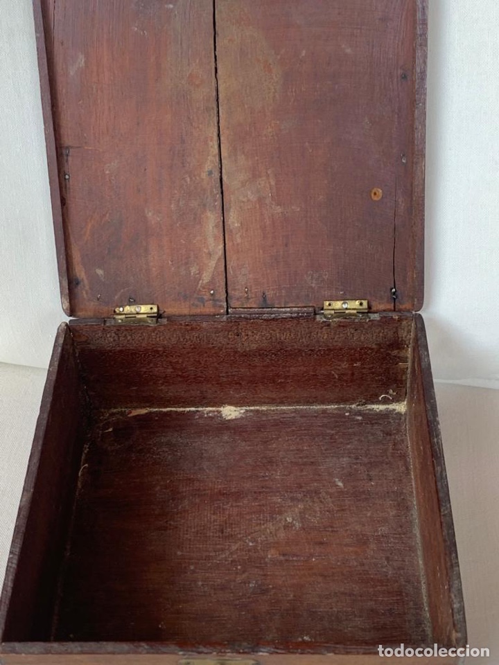 Antig&uuml;edades: ANTIGUA CAJA CAOBA Y PLATA - Foto 3