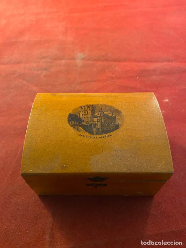 Antig&uuml;edades: Caja madera SEGOVIA EL ALCAZAR - Foto 1