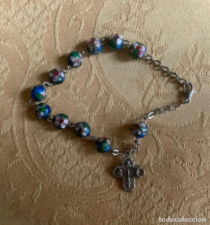 Antig&uuml;edades: ROSARIO, PULSERA DECENARIO CLOISONNE - Foto 1