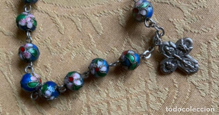 Antig&uuml;edades: ROSARIO, PULSERA DECENARIO CLOISONNE - Foto 3