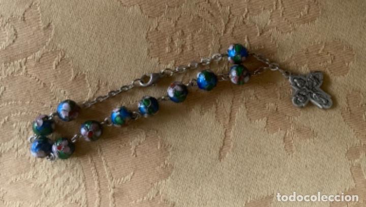 Antig&uuml;edades: ROSARIO, PULSERA DECENARIO CLOISONNE - Foto 4