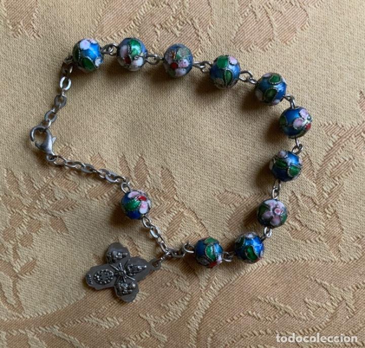 Antig&uuml;edades: ROSARIO, PULSERA DECENARIO CLOISONNE - Foto 7