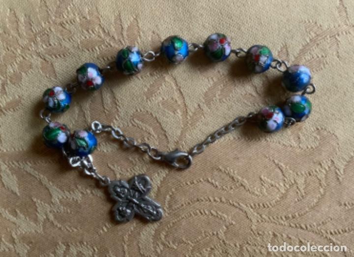 Antig&uuml;edades: ROSARIO, PULSERA DECENARIO CLOISONNE - Foto 8