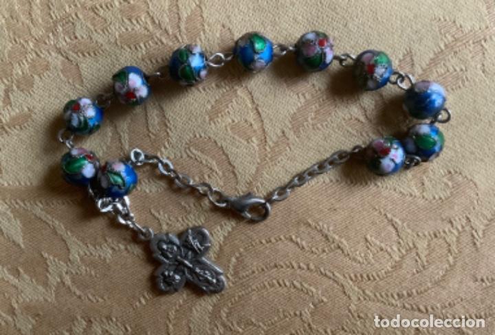 Antig&uuml;edades: ROSARIO, PULSERA DECENARIO CLOISONNE - Foto 9