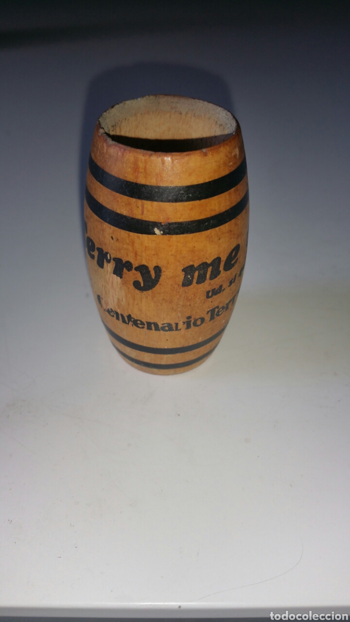 Oggetti Antichi: Palillero de madera, &rdquo; Terry me va &rdquo;, centenario terry.