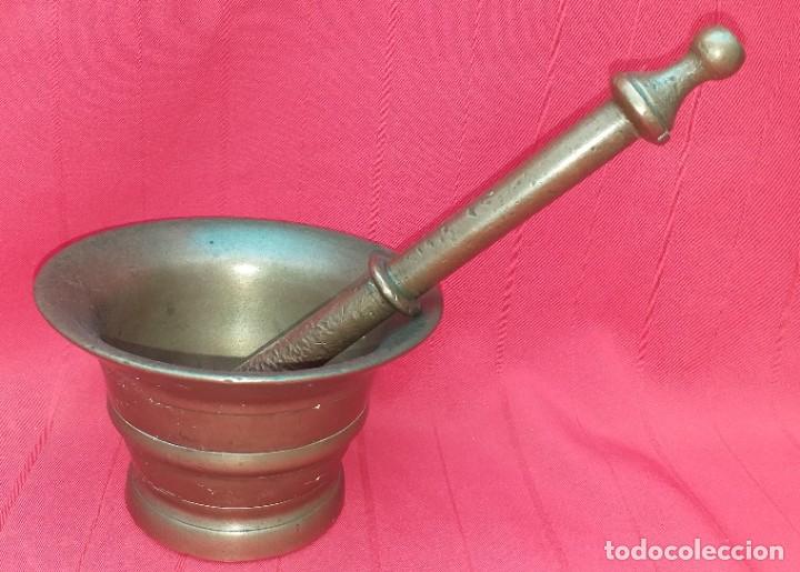 Antig&uuml;edades: MORTERO DE BRONCE SIGLO XIX - Foto 2